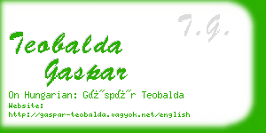 teobalda gaspar business card